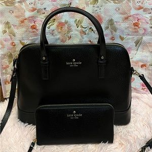 SOLD Kate Spade Black Purse and Wallet Set